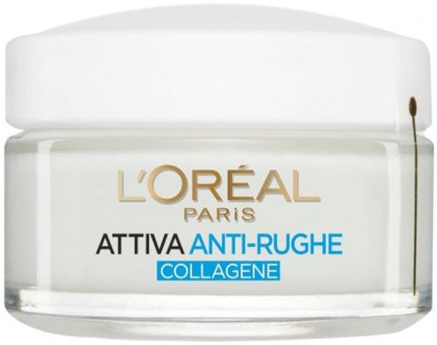 crema viso giorno e notte idratante collagene L'Oreal Paris attiva prime rughe 35+ 50 ml