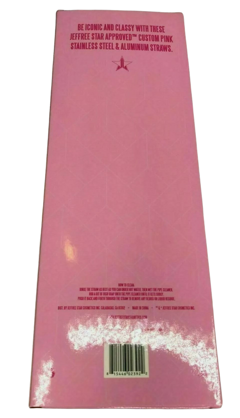 set 4 cannucce Jeffree Star Pink Metal Straw 4-Pack