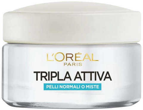 crema idratante 24H L'Oreal Paris Tripla Attiva pelli normali e miste 50 ml