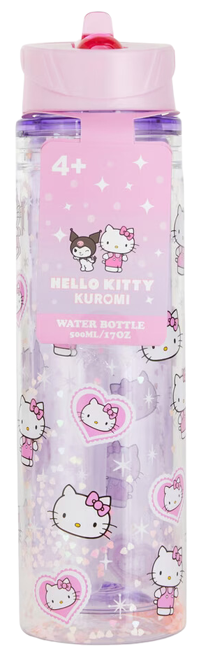 borraccia glitterata Sanrio Hello Kitty Kuromi 50° anniversario