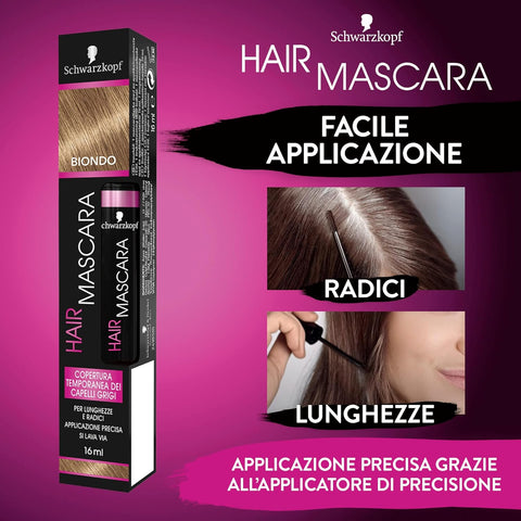 hair mascara Schwarzkopf copertura temporanea capelli bianchi/grigi colore Biondo 16 ml