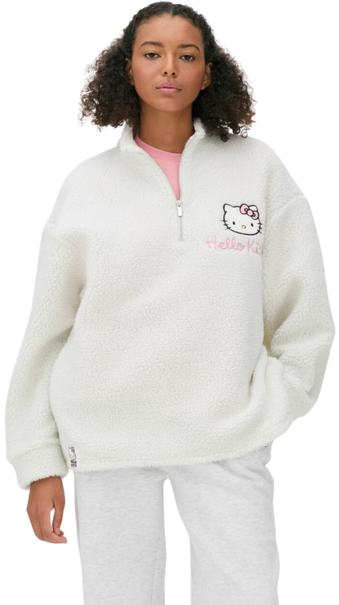 felpa donna shaggy in pile Sanrio Hello Kitty 991115813002 tg. S