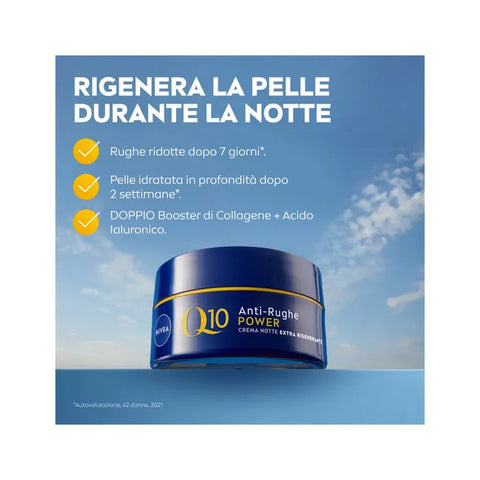 crema viso notte Anti-Rughe Power Nivea Q10 Extra-Rigenerante 50 ml