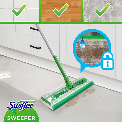 Swiffer Starter Dry + Wet Kit scopa + 11 (8+3) panni ricambio