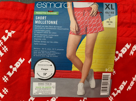 Pantalons curts unisex de Lidl Esmara talla vermella. S