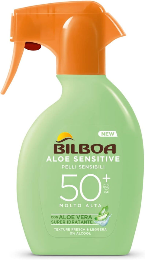 crema solare spray Bilboa Aloe Sensitive 50+ 250 ml