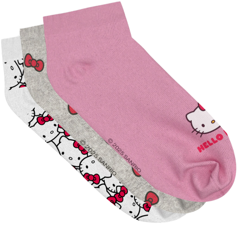 set 3 paia calzini donna Sanrio Hello Kitty 615003 n. 35/38