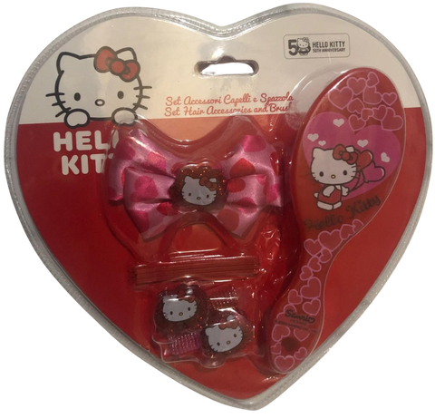 set accessori capelli e spazzola Sanrio Hello Kitty H09331 MC 50°Anniversario Edizione Limitata