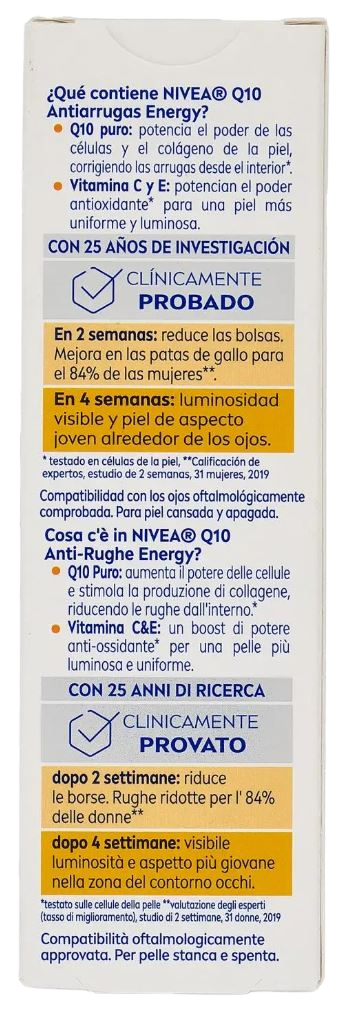 contorno occhi Nivea Anti-Rughe Q10 Energy 15 ml