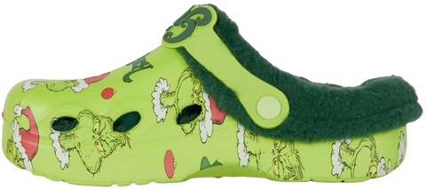 zoccoli crocs unisex foderati in tessuto felpato The Il Grinch 991119222414 n. 38